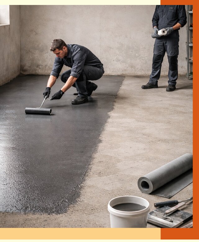 Гидроизоляция гаражного пола в Алейске от 3609 руб./м² — ТепломастерЛук профессионально