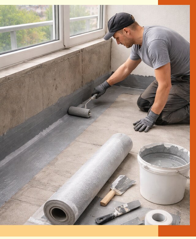 Профессиональная гидроизоляция балкона в Алейске от 4331 руб. | ТепломастерЛук