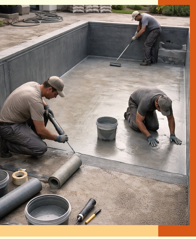 Профессиональная гидроизоляция бассейна в Алейске от 6702 руб. за м2 | ТепломастерЛук