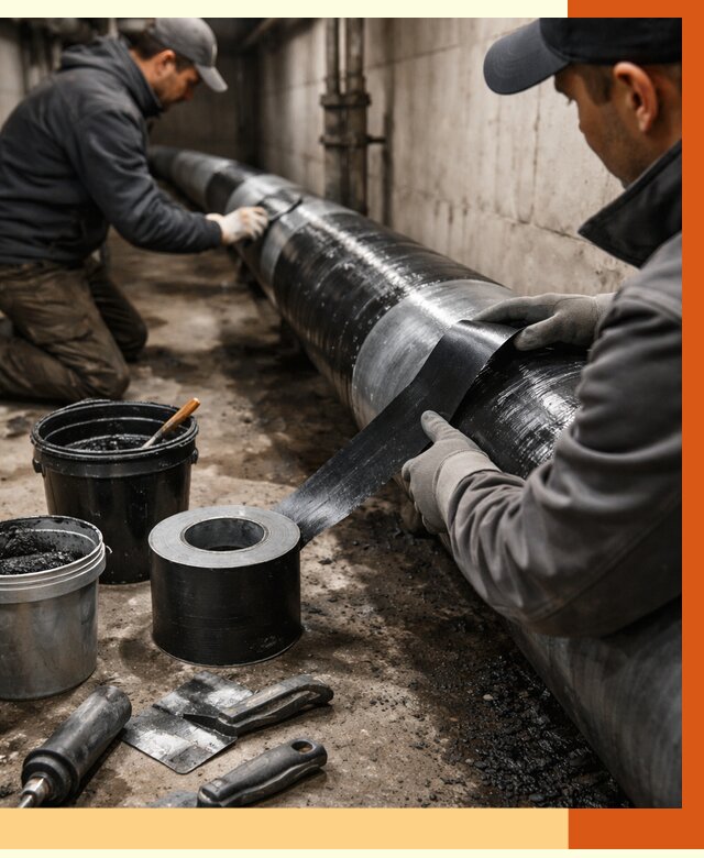 Гидроизоляция труб в Алейске от 2578 руб. — профессиональная герметизация | ТепломастерЛук