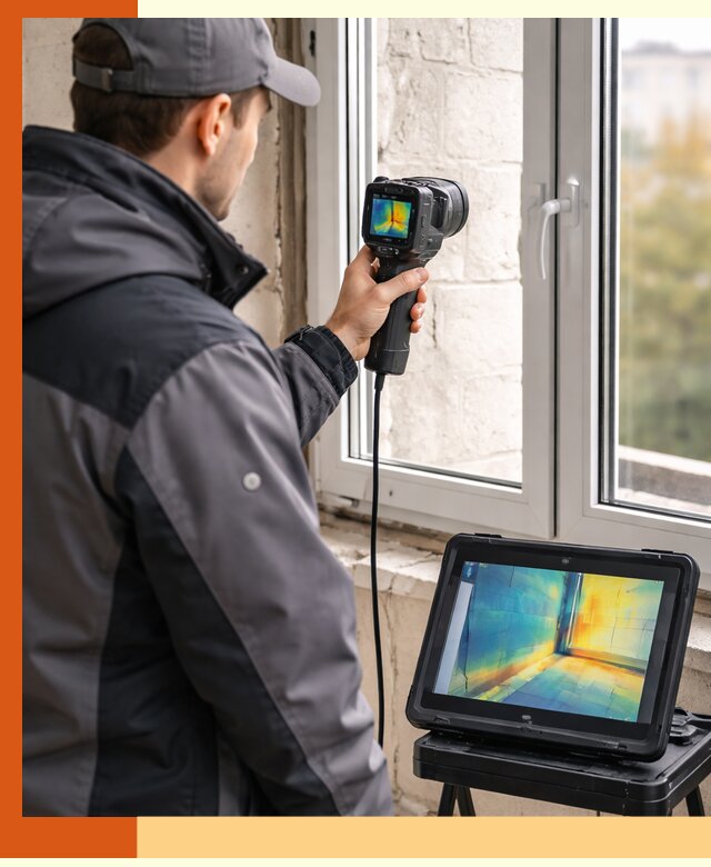 Тепловизионное обследование дома в Алейске для выявления утечек тепла