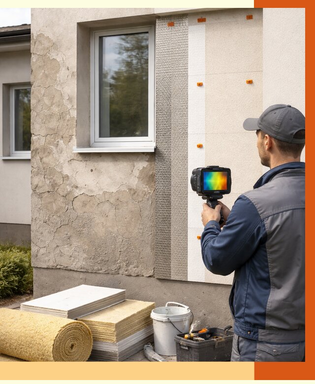 Тепловизионное обследование фасада в Алейске от 4640 руб. под ключ | ТепломастерЛук