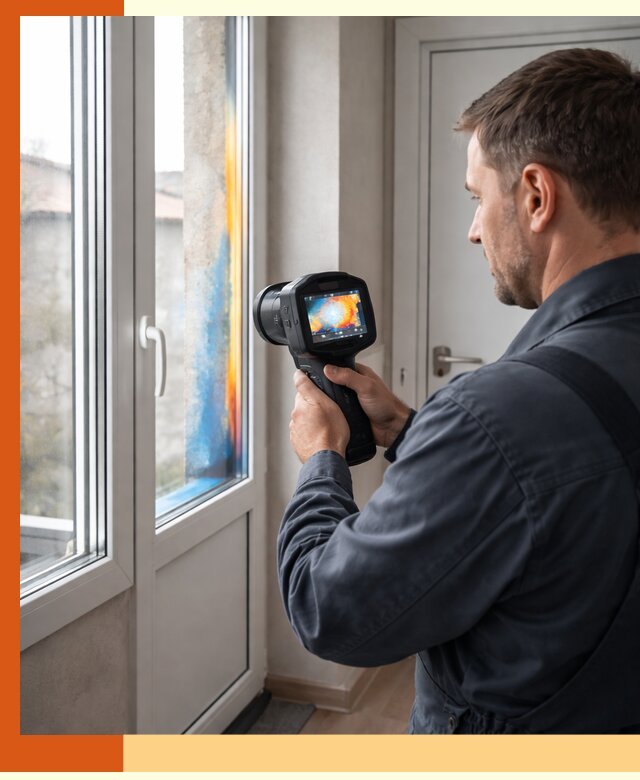 Тепловизионное обследование окон и дверей в Алейске