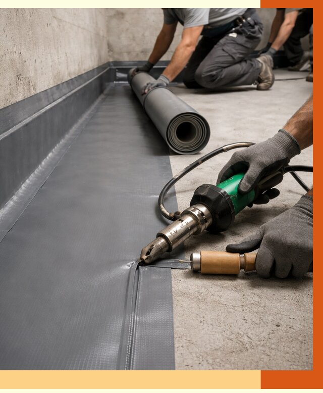 Монтаж гидроизоляционной мембраны в Алейске от 1026 руб/м2 | ТепломастерЛук