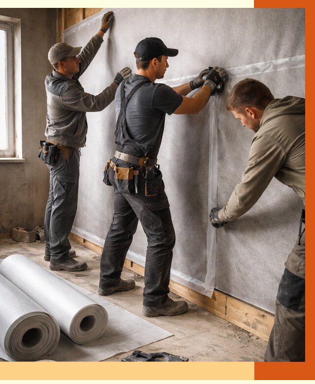 Монтаж ветроизоляции в Алейске от 4640 руб./м2 — профессионально | ТепломастерЛук