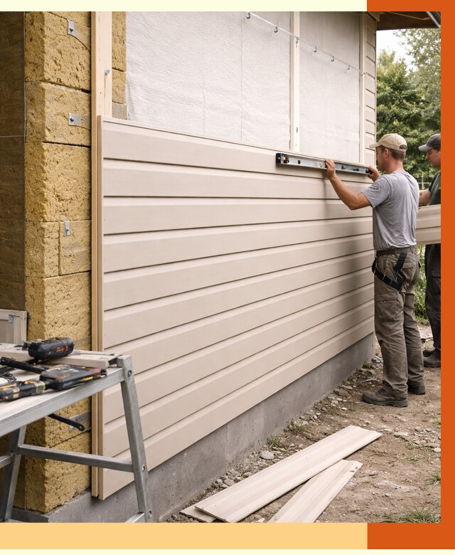 Монтаж сайдинга после утепления в Алейске от 1908 руб. — обшивка и облицовка | ТепломастерЛук